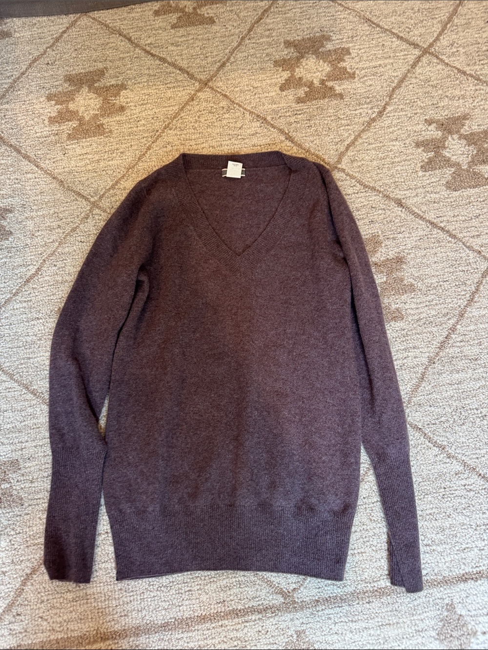 J. Crew Women's V-Neck Sweater in Plum